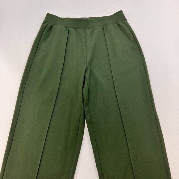 Loft Womens Green Elastic Waist Pull On Straight Leg Dress Pants Size Small - Picture 2 of 9